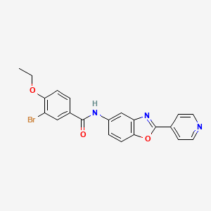 3-bromo-4-ethoxy-N-[2-(pyridin-4-yl)-1,3-benzoxazol-5-yl]benzamide