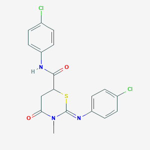 (2Z)-N-(4-chlorophenyl)-2-[(4-chlorophenyl)imino]-3-methyl-4-oxo-1,3-thiazinane-6-carboxamide