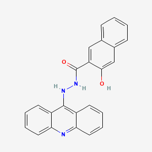 molecular formula C24H17N3O2 B15033306 N'-(acridin-9-yl)-3-hydroxynaphthalene-2-carbohydrazide 