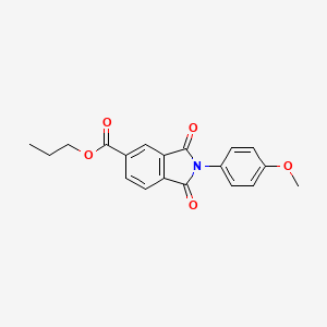 molecular formula C19H17NO5 B15033413 Propyl 2-(4-methoxyphenyl)-1,3-dioxoisoindole-5-carboxylate 