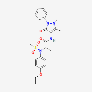 N-(1,5-dimethyl-3-oxo-2-phenyl-2,3-dihydro-1H-pyrazol-4-yl)-N~2~-(4-ethoxyphenyl)-N~2~-(methylsulfonyl)alaninamide