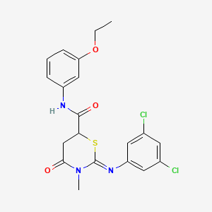 molecular formula C20H19Cl2N3O3S B15033453 (2Z)-2-[(3,5-dichlorophenyl)imino]-N-(3-ethoxyphenyl)-3-methyl-4-oxo-1,3-thiazinane-6-carboxamide 