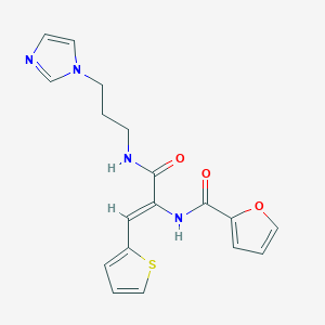 N-[(1Z)-3-{[3-(1H-imidazol-1-yl)propyl]amino}-3-oxo-1-(thiophen-2-yl)prop-1-en-2-yl]furan-2-carboxamide