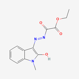 ethyl [(2Z)-2-(1-methyl-2-oxo-1,2-dihydro-3H-indol-3-ylidene)hydrazinyl](oxo)acetate