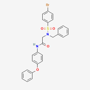 molecular formula C27H23BrN2O4S B15033505 2-(N-Benzyl4-bromobenzenesulfonamido)-N-(4-phenoxyphenyl)acetamide 