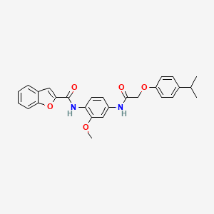 N-[2-methoxy-4-({[4-(propan-2-yl)phenoxy]acetyl}amino)phenyl]-1-benzofuran-2-carboxamide