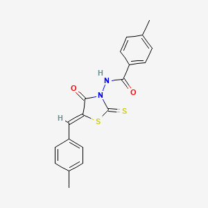 molecular formula C19H16N2O2S2 B15033607 4-methyl-N-[(5Z)-5-[(4-methylphenyl)methylidene]-4-oxo-2-sulfanylidene-1,3-thiazolidin-3-yl]benzamide 