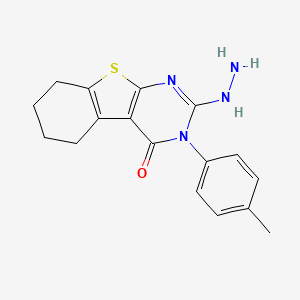 2-hydrazino-3-(4-methylphenyl)-5,6,7,8-tetrahydro[1]benzothieno[2,3-d]pyrimidin-4(3H)-one