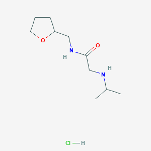 molecular formula C10H21ClN2O2 B1503364 2-(Isopropylamino)-N-((tetrahydrofuran-2-YL)methyl)acetamide hydrochloride CAS No. 1183267-97-1