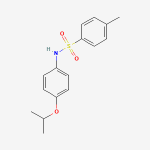 molecular formula C16H19NO3S B15033656 4-methyl-N-[4-(propan-2-yloxy)phenyl]benzenesulfonamide 