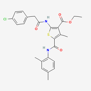 Ethyl 2-{[(4-chlorophenyl)acetyl]amino}-5-[(2,4-dimethylphenyl)carbamoyl]-4-methylthiophene-3-carboxylate