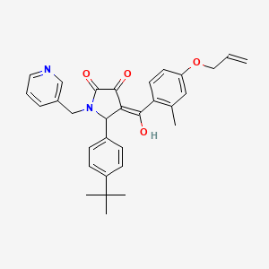 molecular formula C31H32N2O4 B15033681 5-(4-tert-butylphenyl)-3-hydroxy-4-[2-methyl-4-(prop-2-en-1-yloxy)benzoyl]-1-[(pyridin-3-yl)methyl]-2,5-dihydro-1H-pyrrol-2-one 