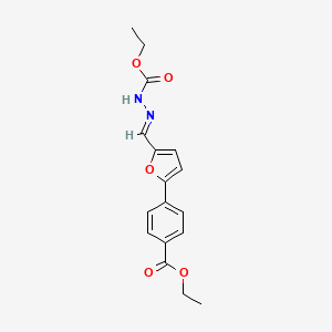 ethyl (2E)-2-({5-[4-(ethoxycarbonyl)phenyl]furan-2-yl}methylidene)hydrazinecarboxylate