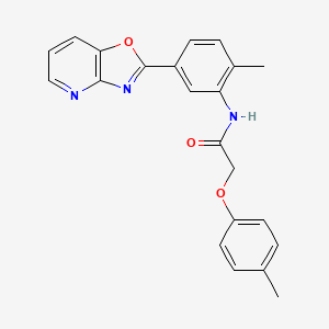 N-[2-methyl-5-([1,3]oxazolo[4,5-b]pyridin-2-yl)phenyl]-2-(4-methylphenoxy)acetamide