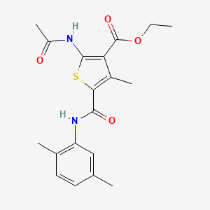 Ethyl 5-[(2,5-dimethylphenyl)carbamoyl]-2-acetamido-4-methylthiophene-3-carboxylate