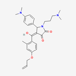 5-[4-(dimethylamino)phenyl]-1-[3-(dimethylamino)propyl]-3-hydroxy-4-{[2-methyl-4-(prop-2-en-1-yloxy)phenyl]carbonyl}-1,5-dihydro-2H-pyrrol-2-one