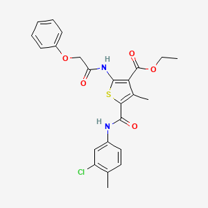 Ethyl 5-[(3-chloro-4-methylphenyl)carbamoyl]-4-methyl-2-[(phenoxyacetyl)amino]thiophene-3-carboxylate