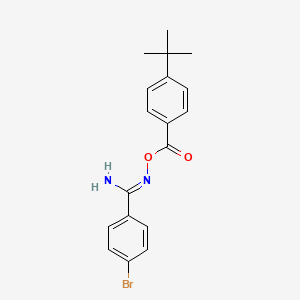 molecular formula C18H19BrN2O2 B15033777 4-bromo-N'-[(4-tert-butylbenzoyl)oxy]benzenecarboximidamide 