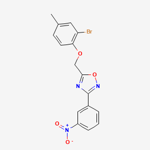 5-[(2-Bromo-4-methylphenoxy)methyl]-3-(3-nitrophenyl)-1,2,4-oxadiazole