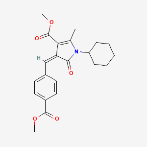 methyl (4Z)-1-cyclohexyl-4-[4-(methoxycarbonyl)benzylidene]-2-methyl-5-oxo-4,5-dihydro-1H-pyrrole-3-carboxylate