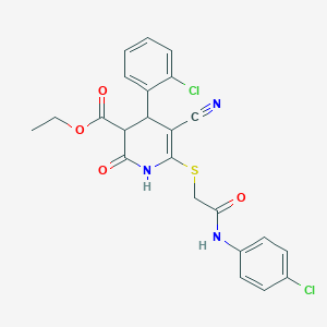 Ethyl 4-(2-chlorophenyl)-6-({2-[(4-chlorophenyl)amino]-2-oxoethyl}sulfanyl)-5-cyano-2-oxo-1,2,3,4-tetrahydropyridine-3-carboxylate