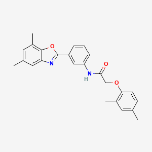 N-[3-(5,7-dimethyl-1,3-benzoxazol-2-yl)phenyl]-2-(2,4-dimethylphenoxy)acetamide