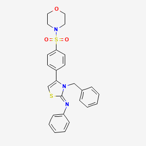 N-[(2Z)-3-benzyl-4-[4-(morpholin-4-ylsulfonyl)phenyl]-1,3-thiazol-2(3H)-ylidene]aniline