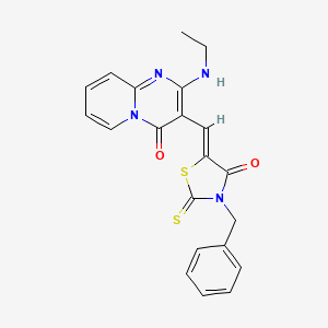 3-[(Z)-(3-benzyl-4-oxo-2-thioxo-1,3-thiazolidin-5-ylidene)methyl]-2-(ethylamino)-4H-pyrido[1,2-a]pyrimidin-4-one