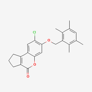 8-chloro-7-[(2,3,5,6-tetramethylbenzyl)oxy]-2,3-dihydrocyclopenta[c]chromen-4(1H)-one