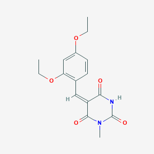 (5E)-5-(2,4-diethoxybenzylidene)-1-methylpyrimidine-2,4,6(1H,3H,5H)-trione