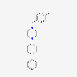 molecular formula C25H34N2 B15033900 1-[(4-Ethylphenyl)methyl]-4-(4-phenylcyclohexyl)piperazine 