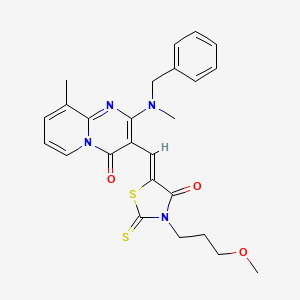 2-[benzyl(methyl)amino]-3-{(Z)-[3-(3-methoxypropyl)-4-oxo-2-thioxo-1,3-thiazolidin-5-ylidene]methyl}-9-methyl-4H-pyrido[1,2-a]pyrimidin-4-one