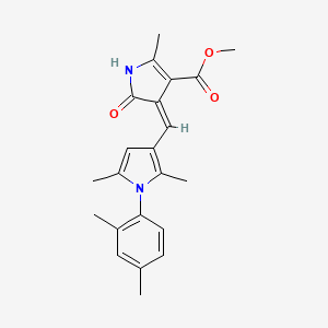 methyl (4Z)-4-{[1-(2,4-dimethylphenyl)-2,5-dimethyl-1H-pyrrol-3-yl]methylidene}-2-methyl-5-oxo-4,5-dihydro-1H-pyrrole-3-carboxylate