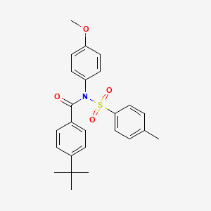 molecular formula C25H27NO4S B15034005 4-tert-butyl-N-(4-methoxyphenyl)-N-[(4-methylphenyl)sulfonyl]benzamide 