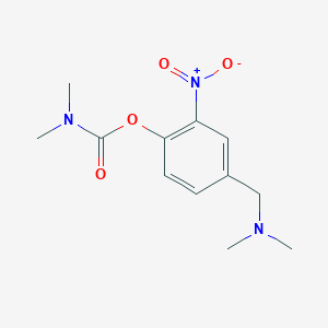 molecular formula C12H17N3O4 B15034010 4-[(Dimethylamino)methyl]-2-nitrophenyl dimethylcarbamate 