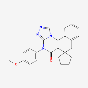 molecular formula C24H22N4O2 B15034068 4-(4-methoxyphenyl)-4H-spiro[benzo[h][1,2,4]triazolo[4,3-a]quinazoline-6,1'-cyclopentan]-5(7H)-one 