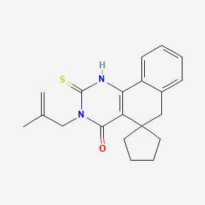 3-(2-Methylprop-2-EN-1-YL)-2-sulfanylidene-2,3,4,6-tetrahydro-1H-spiro[benzo[H]quinazoline-5,1'-cyclopentan]-4-one