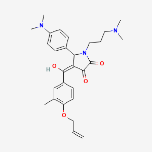 5-[4-(dimethylamino)phenyl]-1-[3-(dimethylamino)propyl]-3-hydroxy-4-{[3-methyl-4-(prop-2-en-1-yloxy)phenyl]carbonyl}-1,5-dihydro-2H-pyrrol-2-one