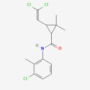 N-(3-chloro-2-methylphenyl)-3-(2,2-dichloroethenyl)-2,2-dimethylcyclopropane-1-carboxamide