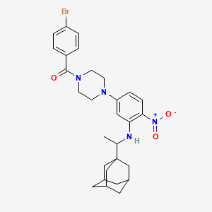 molecular formula C29H35BrN4O3 B15034149 N-[1-(Adamantan-1-YL)ethyl]-5-[4-(4-bromobenzoyl)piperazin-1-YL]-2-nitroaniline 