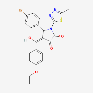 molecular formula C22H18BrN3O4S B15034154 5-(4-Bromophenyl)-4-(4-ethoxybenzoyl)-3-hydroxy-1-(5-methyl-1,3,4-thiadiazol-2-yl)-1H-pyrrol-2(5H)-one CAS No. 371220-53-0