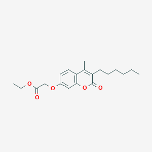 molecular formula C20H26O5 B15034157 ethyl [(3-hexyl-4-methyl-2-oxo-2H-chromen-7-yl)oxy]acetate 