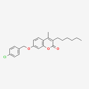 7-[(4-chlorobenzyl)oxy]-3-hexyl-4-methyl-2H-chromen-2-one