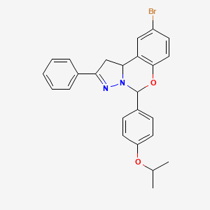 9-Bromo-2-phenyl-5-[4-(propan-2-yloxy)phenyl]-1,10b-dihydropyrazolo[1,5-c][1,3]benzoxazine