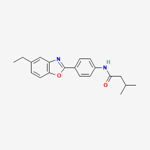 molecular formula C20H22N2O2 B15034259 N-[4-(5-ethyl-1,3-benzoxazol-2-yl)phenyl]-3-methylbutanamide 