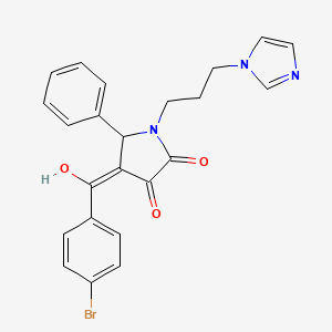 4-(4-bromobenzoyl)-3-hydroxy-1-[3-(1H-imidazol-1-yl)propyl]-5-phenyl-2,5-dihydro-1H-pyrrol-2-one