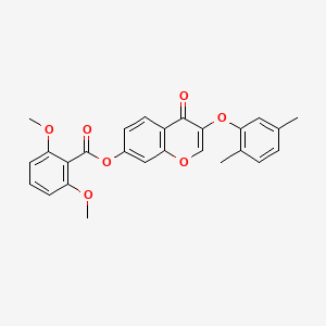 3-(2,5-dimethylphenoxy)-4-oxo-4H-chromen-7-yl 2,6-dimethoxybenzoate