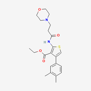 Ethyl 4-(3,4-dimethylphenyl)-2-{[3-(morpholin-4-yl)propanoyl]amino}thiophene-3-carboxylate