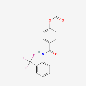 4-{[2-(Trifluoromethyl)phenyl]carbamoyl}phenyl acetate