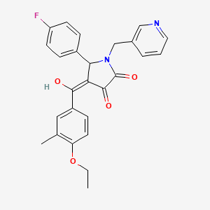 4-(4-ethoxy-3-methylbenzoyl)-5-(4-fluorophenyl)-3-hydroxy-1-[(pyridin-3-yl)methyl]-2,5-dihydro-1H-pyrrol-2-one